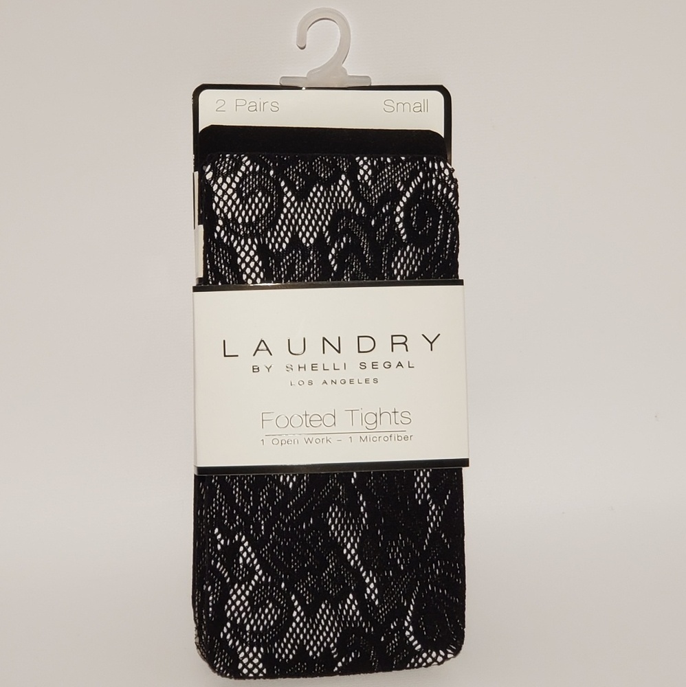 New Beautiful 2 Piece Set Bundle of Black Lace Tights♡